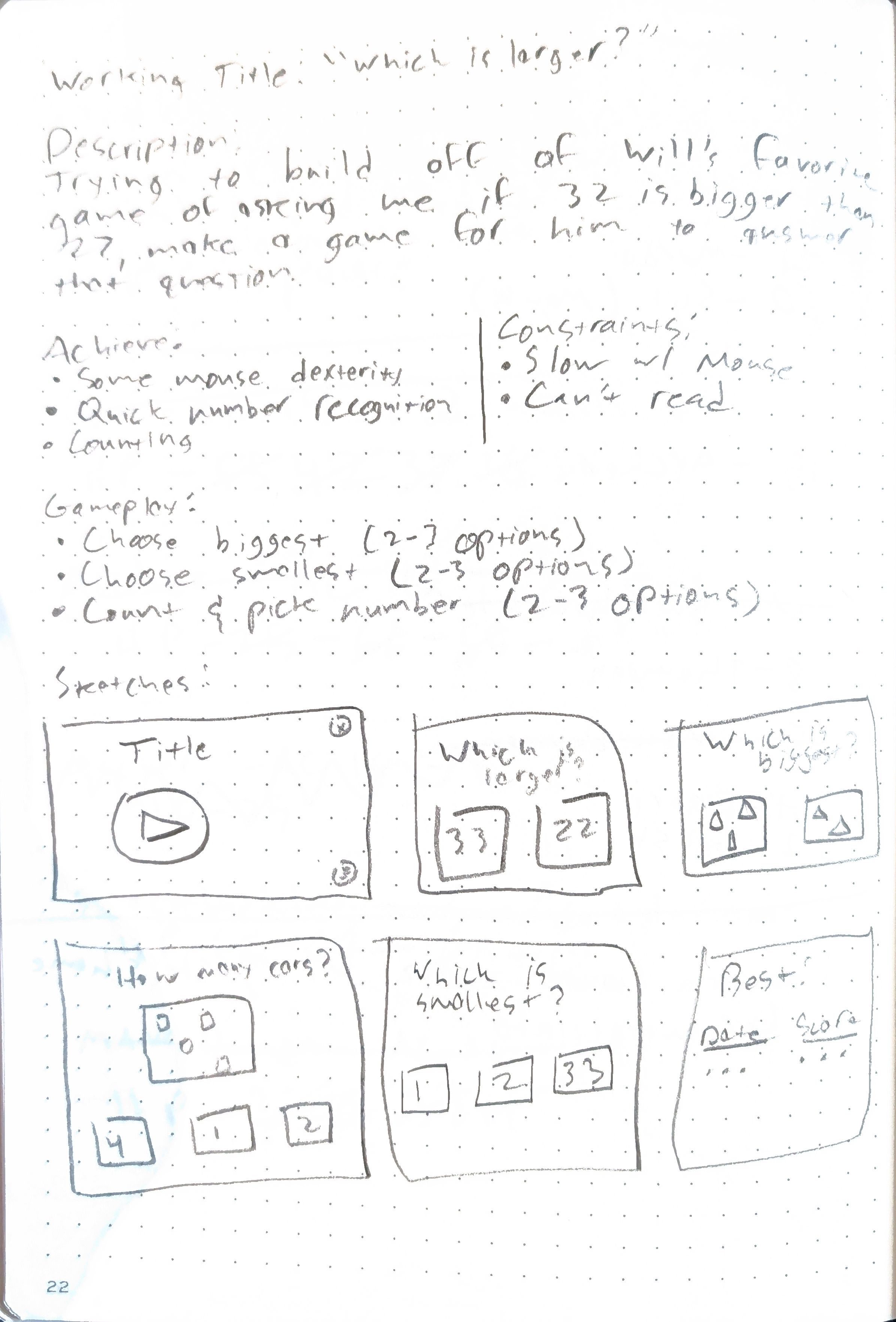 a handwritten set of notes on the screens and constraints for numbers